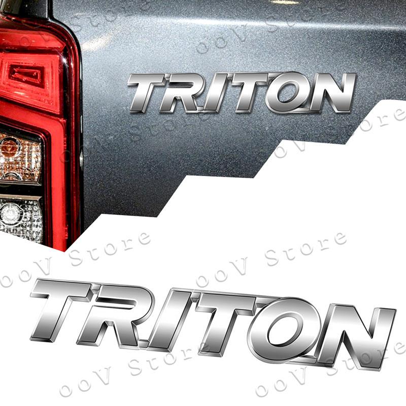 1Pcs 3D ABS Plastic Sticker Tail Decoration Badge Auto Rear Trunk Emblem For Triton Letter Logo Accessories