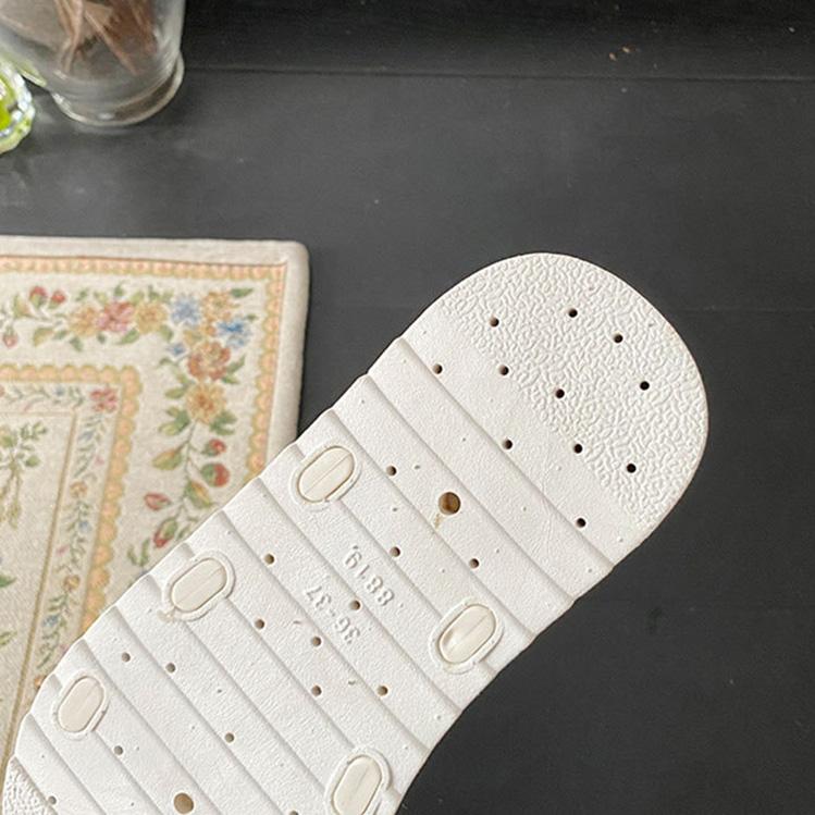 Women Spring Solid Color Thick Slope Outdoor Slippers Summer Casual Flat Soft Bottom Anti Slip Beach Sandals Shoes 36-41