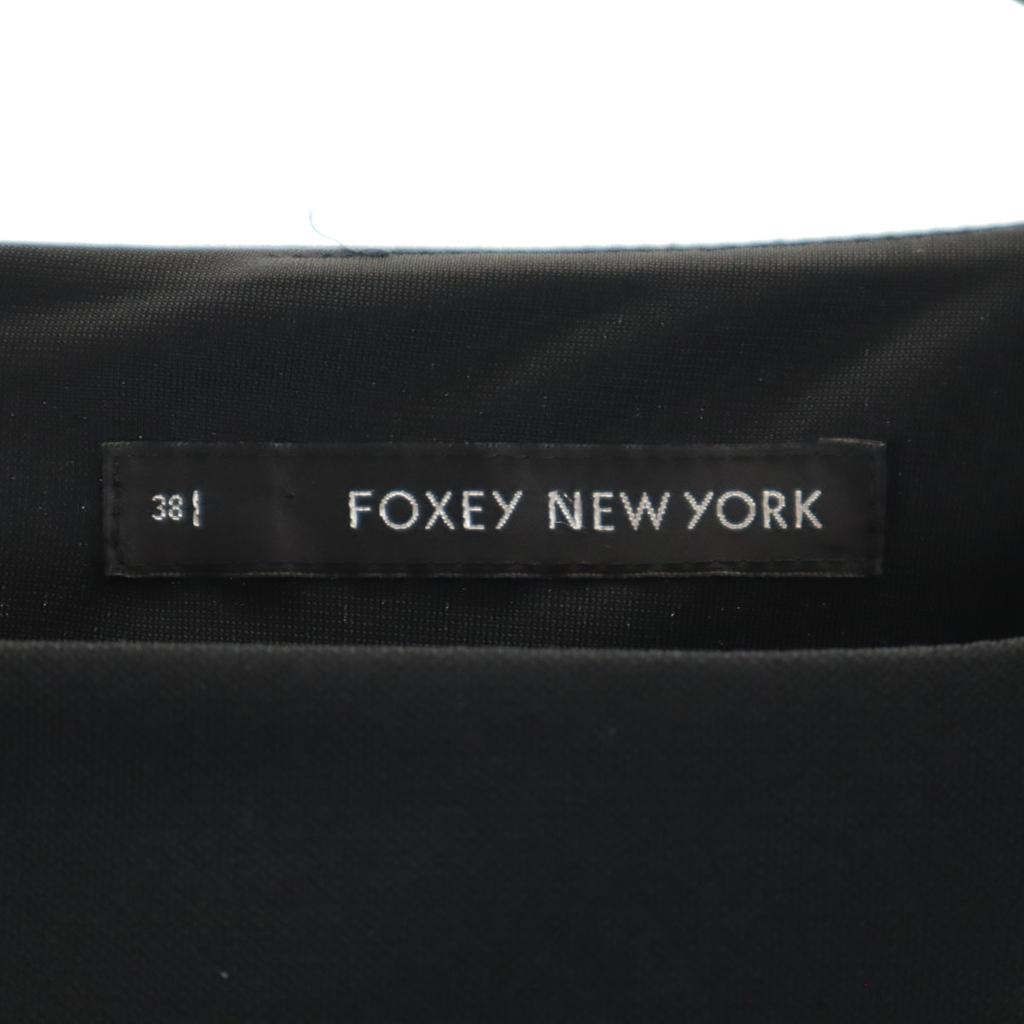FOXEY NEW YORK made in Japan No sleeve Square neck one piece 38 black Women Used