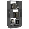 Bookshelf Room Divider Grey 51 x 25 x 101 cm Solid Pine Wood