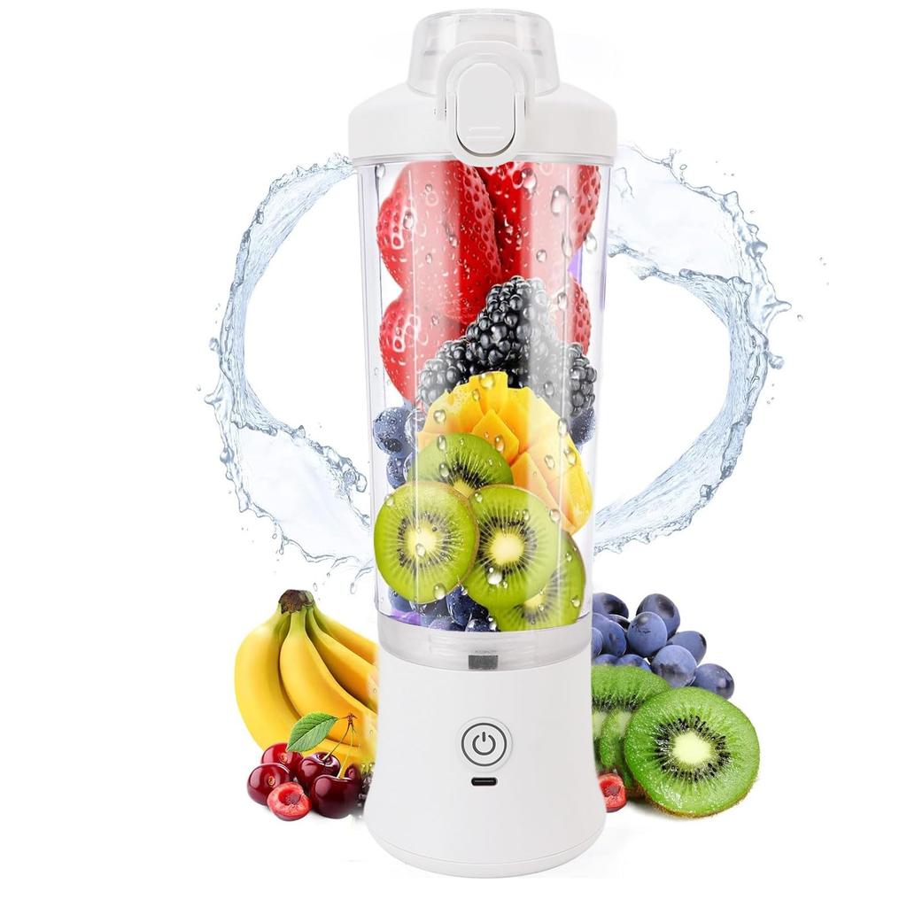 Портативный блендер, USB-электрический мини-блендер, портативная соковыжималка с лезвиями из нержавеющей стали для смешивания фруктов и овощей, 600 мл