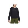 Nike Sportswear Essential Logo Print Long Sleeve T-Shirt Kids Tops Black DV0575-010