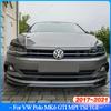 3Pcs/Set For VW Polo MK6 GTI MPI TSI TGI 2017-2021 Car Front Bumper Lip Splitter Spoiler Diffuser Bodykits Tuning Gloss Black