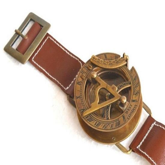 Латунные морские солнечные часы-компас наручные часы антикварный винтажный морской подарок