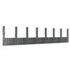 VidaXL U-Shaped Gabion Basket with 8 Posts Garden Barrier Fence Basket Wall Decoration Exterior Iron 151295