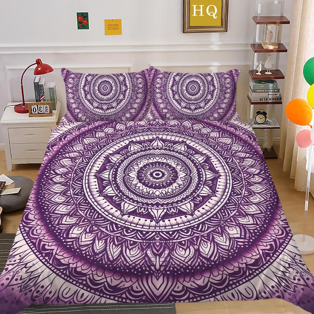 3D Mandala Printing Comforter Cover Set Double Size Polyester Duvet Cover Fashion Highend Home Bedclothes