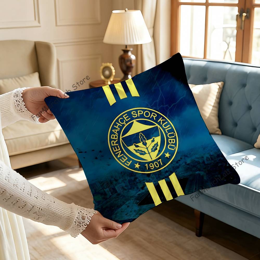 Turkey FFenerbahceSE Pillow Case Ultra Soft Skin Friendly Fabric Cloud Like Comfort Concealed Zipper