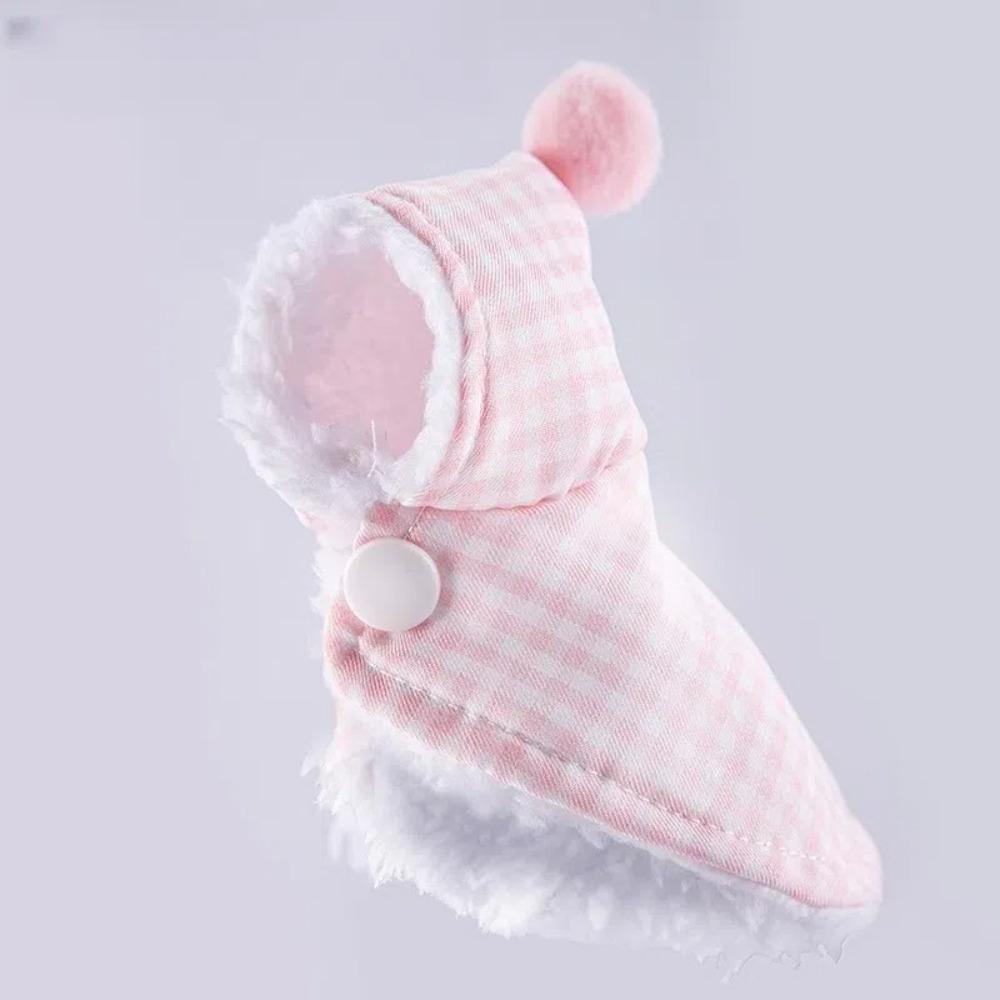 Winter Pet Parrot Cape Plaid Plush Cape Hat Kit New Parrot Clothes  Pet Accessories