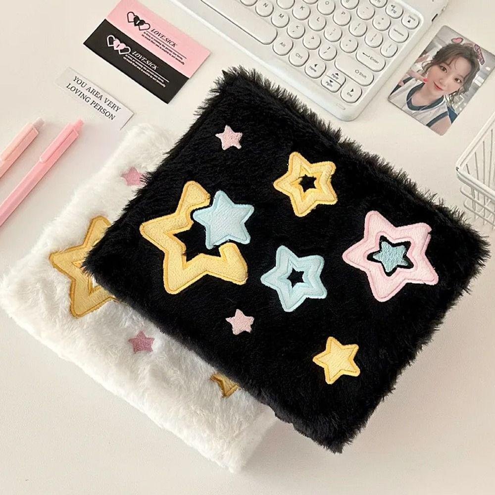 Plush Binder Star Loose Leaf Plush Card Album Soft Plush Card Photo Collect Book  School Stationery