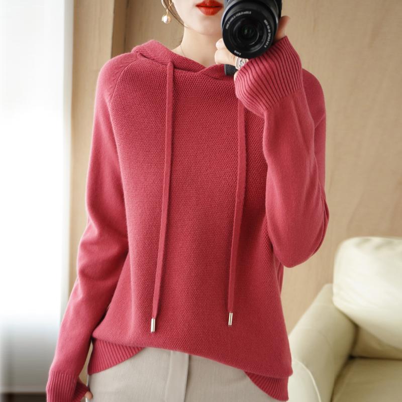 Women Knitted Hoodie Sweater MODERN NEW SAGA Winter Knitted Pullover Sweatshirt Autumn Soft Warm Wool Sweaters Female Jumper Knit Top