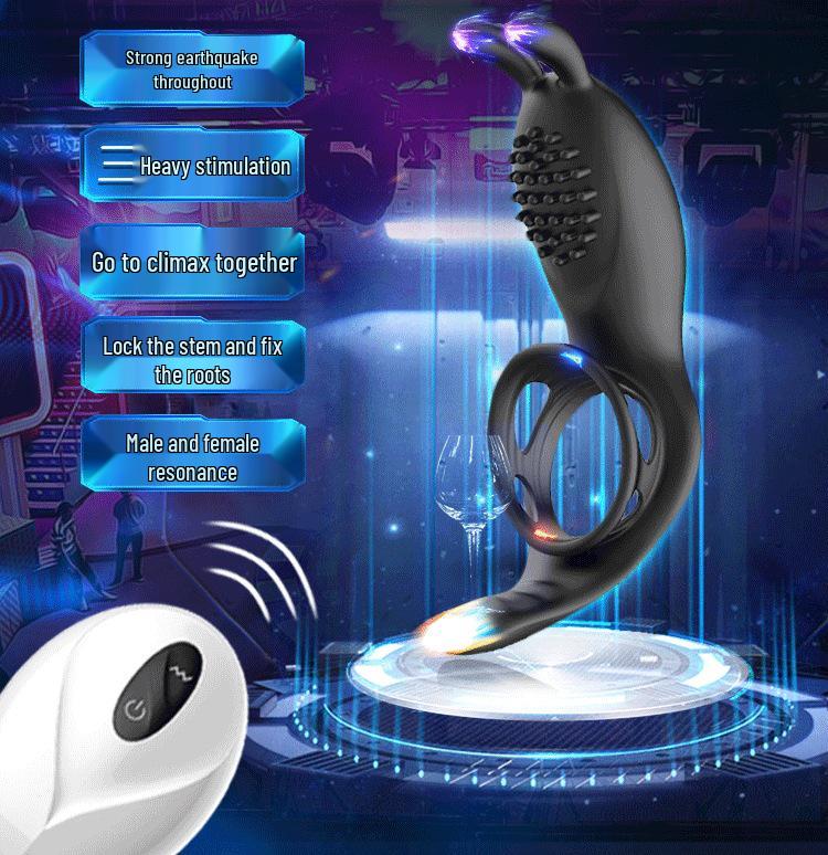 Вибрирующий фаллоимитатор и набор колец на пенис для пар