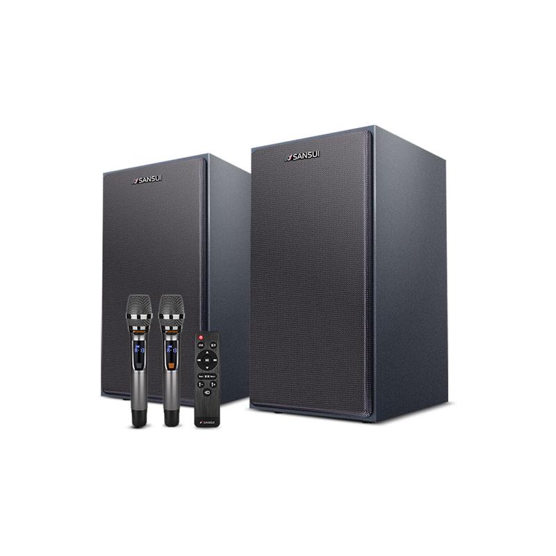 Деревянная умная KTV акустическая система SANSUI H5, штекер CN (адаптер в комплекте) (Китайская версия)