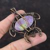 Purpurite Pendant Copper Wire Wrapped Pendant Handmade Women Pendant Copper Wire Wrap Tortoise Jewelry Genuine Gemstone Pendant Wedding Gift