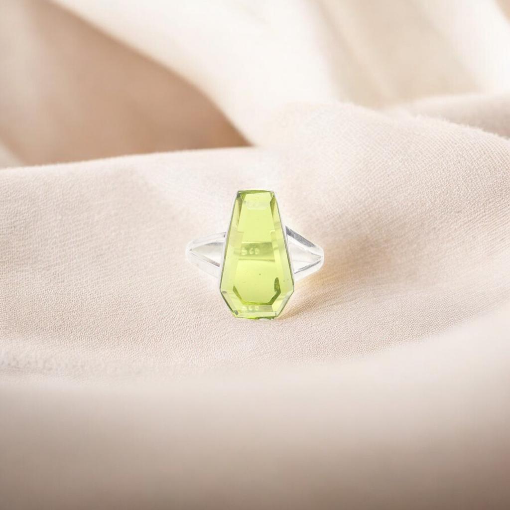 Peridot Gemstone 925 Sterling Silver Jewelry Handmade Ring For Mother's Day Gift RR-47-2