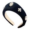 Baroque Crown Hair Hoop Elegant Vintage Hair Accessories Simple Rhinestone Pearls Hairband  Party