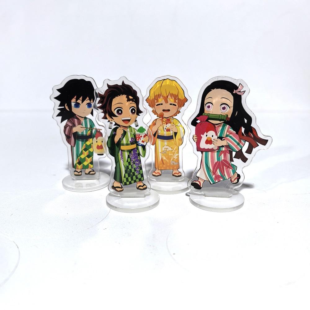 Япония Аниме Клинок Рассекающий Демонов Kimetsu No Yaiba Акриловый Стенд Модель Фигурка Камадо Танджиро Хашибира Иноске Настольное Украшение Тарелка Красивые Игрушки