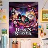 Japanese Anime Demon Slayer Cartoon Tapestry Hippie Flower Wall Carpets Dorm Decor Art Home Decor