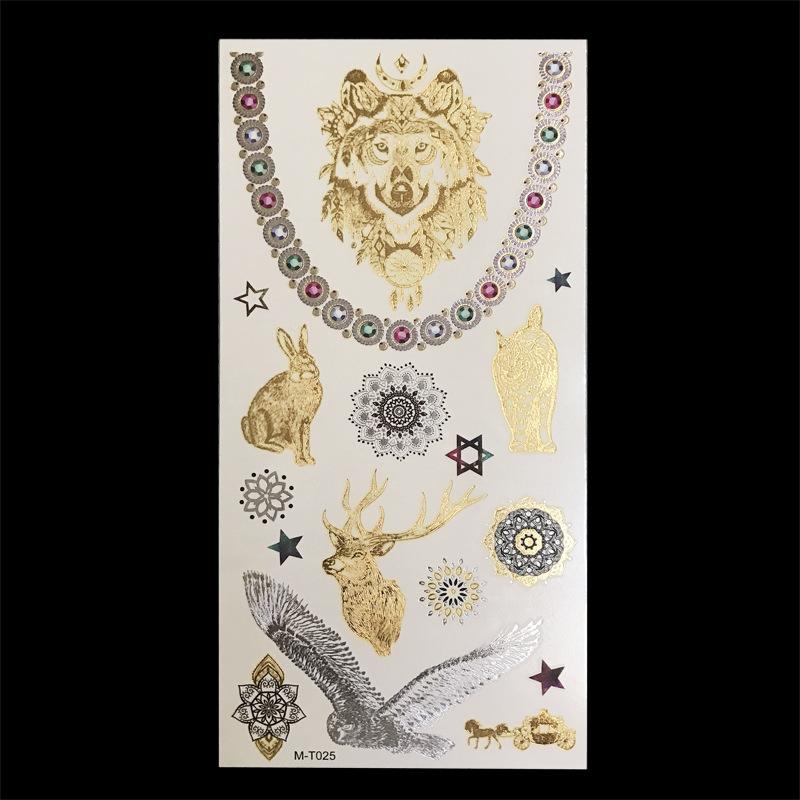 Metallic Gold Butterfly Tattoo Silver Waterproof Temporary Tattoos Stickers On The Body Women Men Boho Resort Style