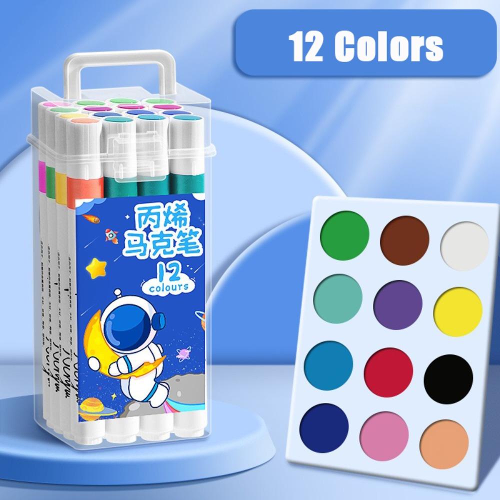 12-120 Цветов Быстросохнущий Акриловый Маркер Смываемые Художественные Маркеры для Рисования Краска для Камня