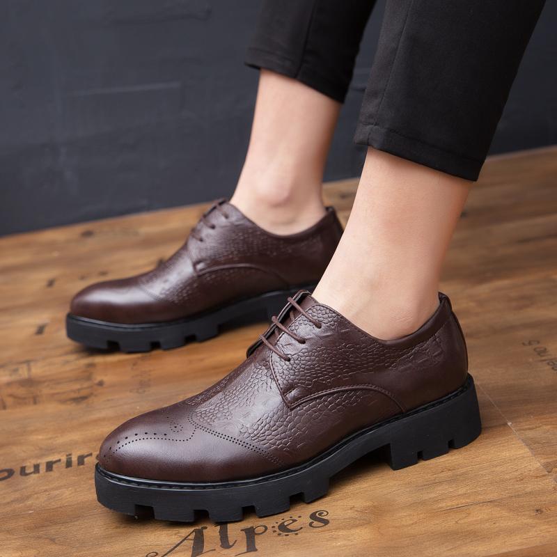 Fashion Men Business Shoes Lace Up Formal Leather Shoes Mens Fashion Dress Shoes Classic Italian Formal Oxford Shoes Men Zapatos Hombre