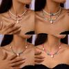 Noter New Bohemia Women Necklace Ocean Style Shell Starfish Short Collar Seed Beads Choker Colar  Leisure Versatile Accessories
