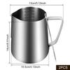 Milk Frothing Pitcher Kit Versatile Solid Stainless Steel Coffee Pitcher Set Latte Art Barista Steam Jug Cup for Coffee Bar