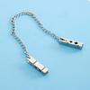 Silver Clamps with Chain Clip Adjustable Body Jewelry