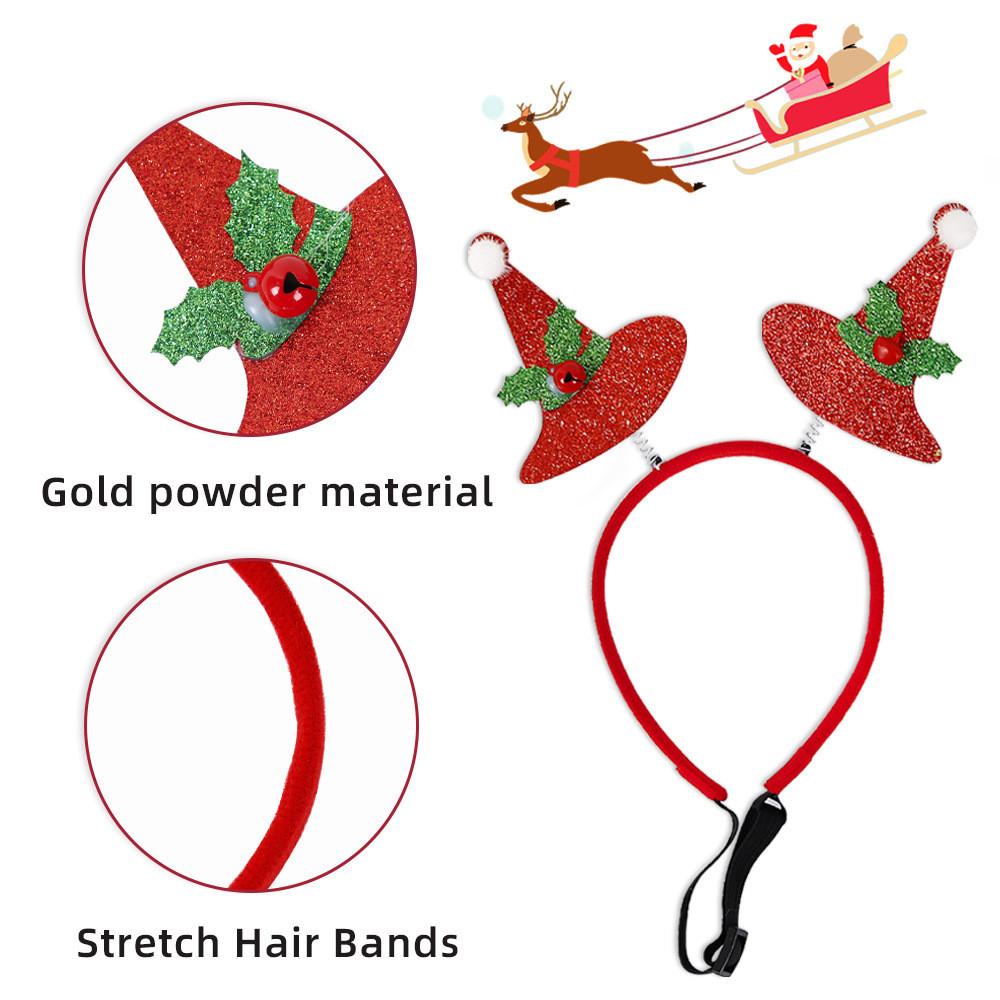 Очаровательная Рождественская Коллекция Повязок на Голову для Питомцев Ярких Праздничных Цветов для Собак