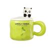 Creative Cartoon Panda Ceramic Cup Small Fresh Mug with Lid Spoon Coffee Cup Souvenir Gifts