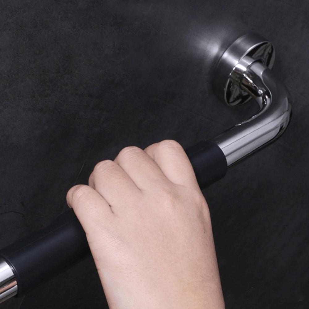 19,6-дюймовая противоскользящая ручка для душа из нержавеющей стали, ручка для ванной комнаты с силиконовым покрытием