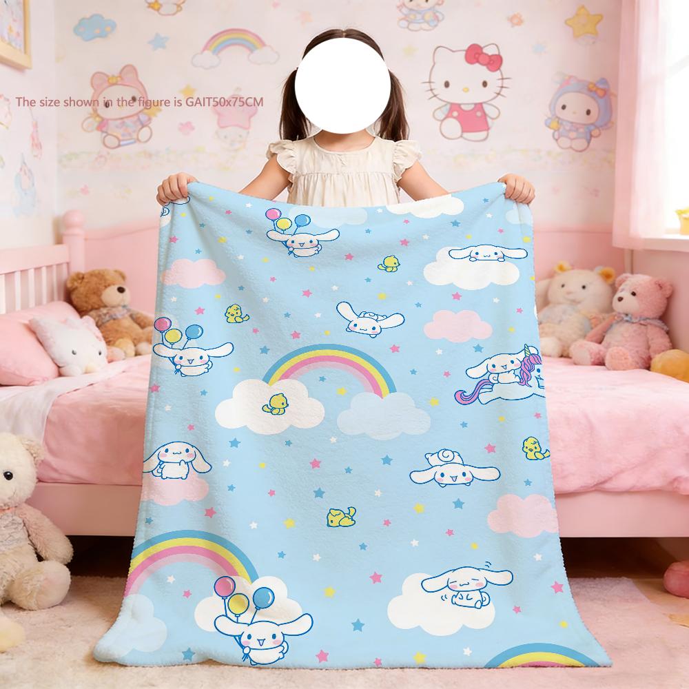 Cute C-Cinnamoroll cartoon Blanket For Soft Throw Blanket for Picnic Bed Sofa Home Bedroom Cozy Warm Comfortable