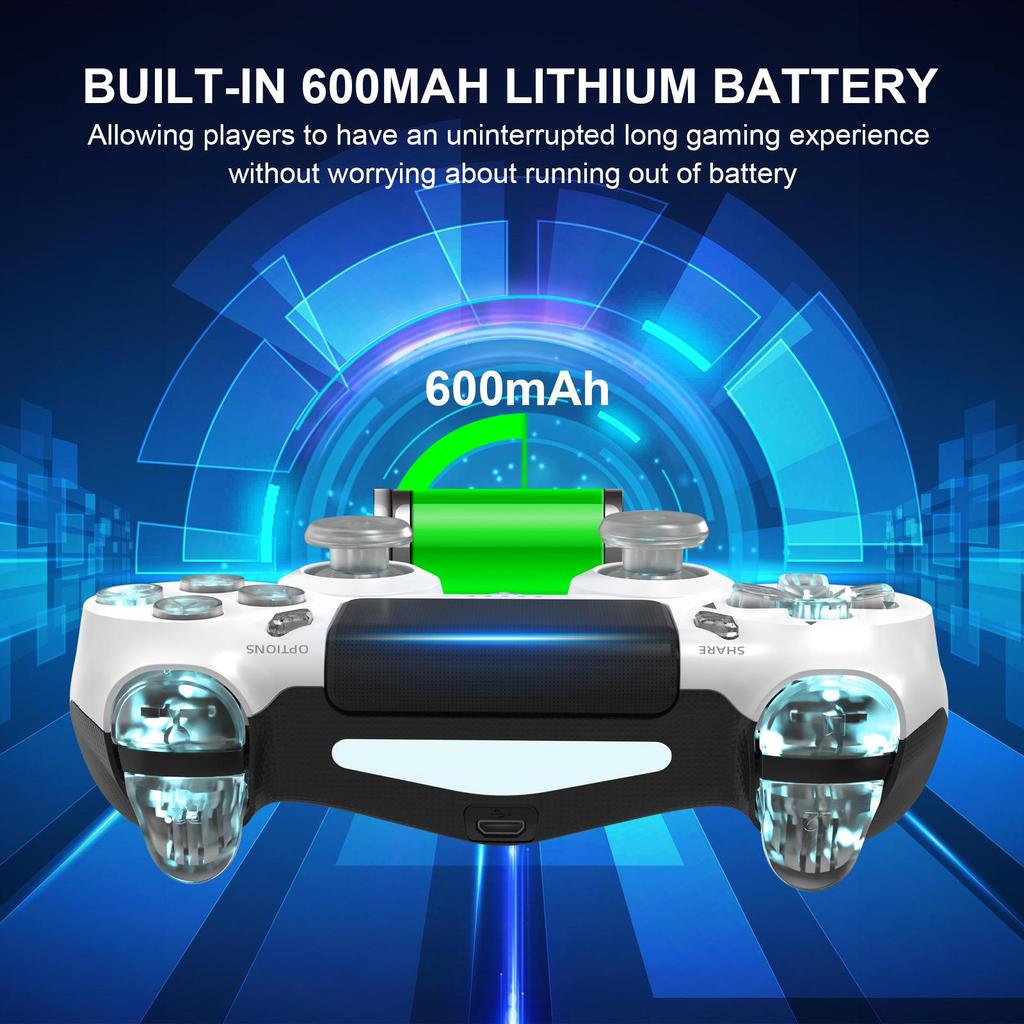 PS4 Wireless RGB Light Bluetooth Controller with Vibration for PS4/PC/Steam - Compatible with "It Takes Two".