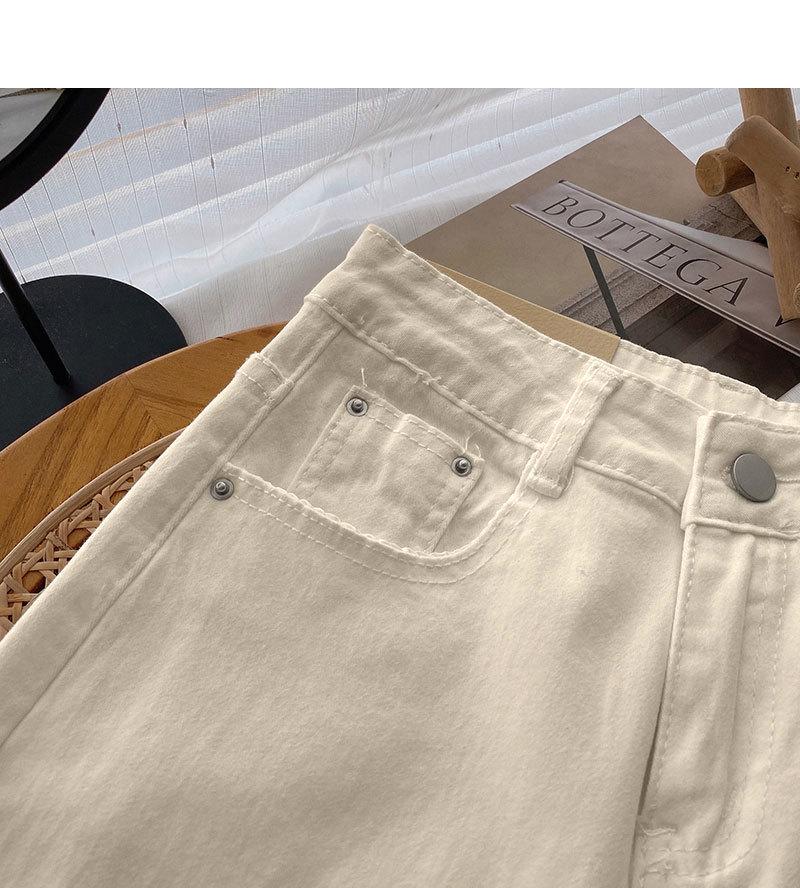 Women's High-Waist Apricot Jeans - Autumn/Winter, Plush-Lined, Loose-Fit, Carrot/Daddy Style Harem Pants, 9/10 Length