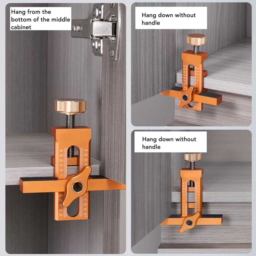 Imbot Cabinet Door Mounting Jig Tool Set Installation Positioner Adjustable Aluminium Alloy Woodworking Position Leveler
