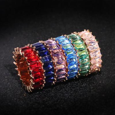Yiwu Jewelry AAA цирконовое цветное золотое кольцо