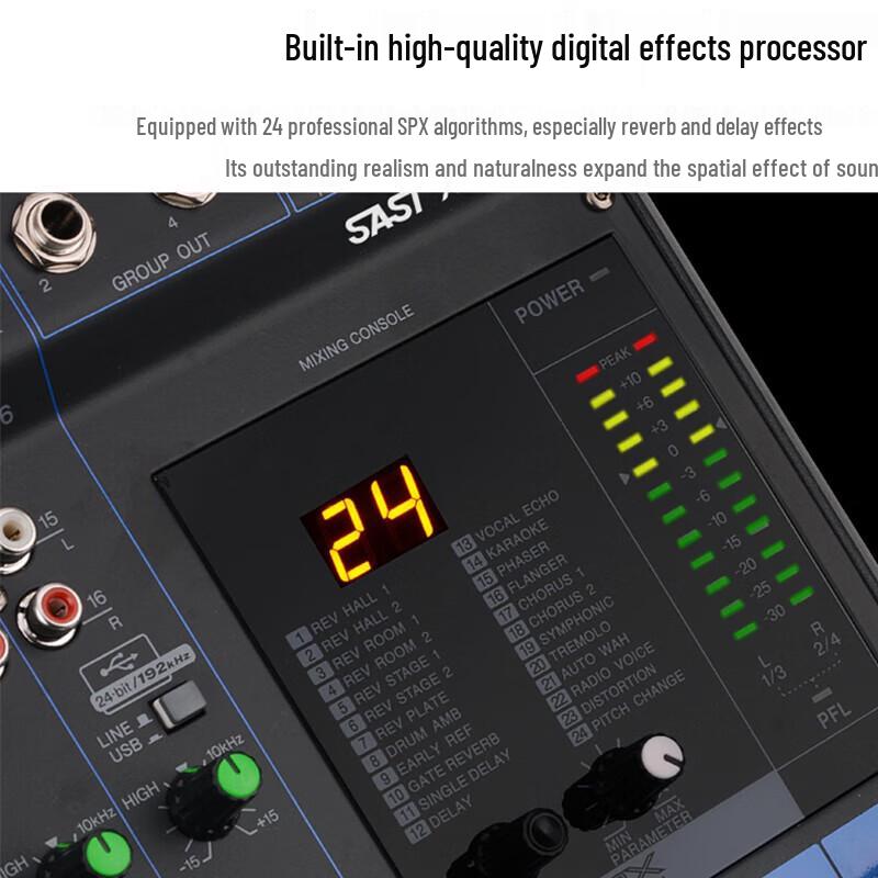 SAST G65 Professional 12-Channel Audio Mixer