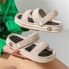 Летние босоножки с открытым носком на толстой подошве для женщин 2024 года, женские тапочки Cloud, наружные шлепанцы, зеленая платформа, акция B, 39 лет