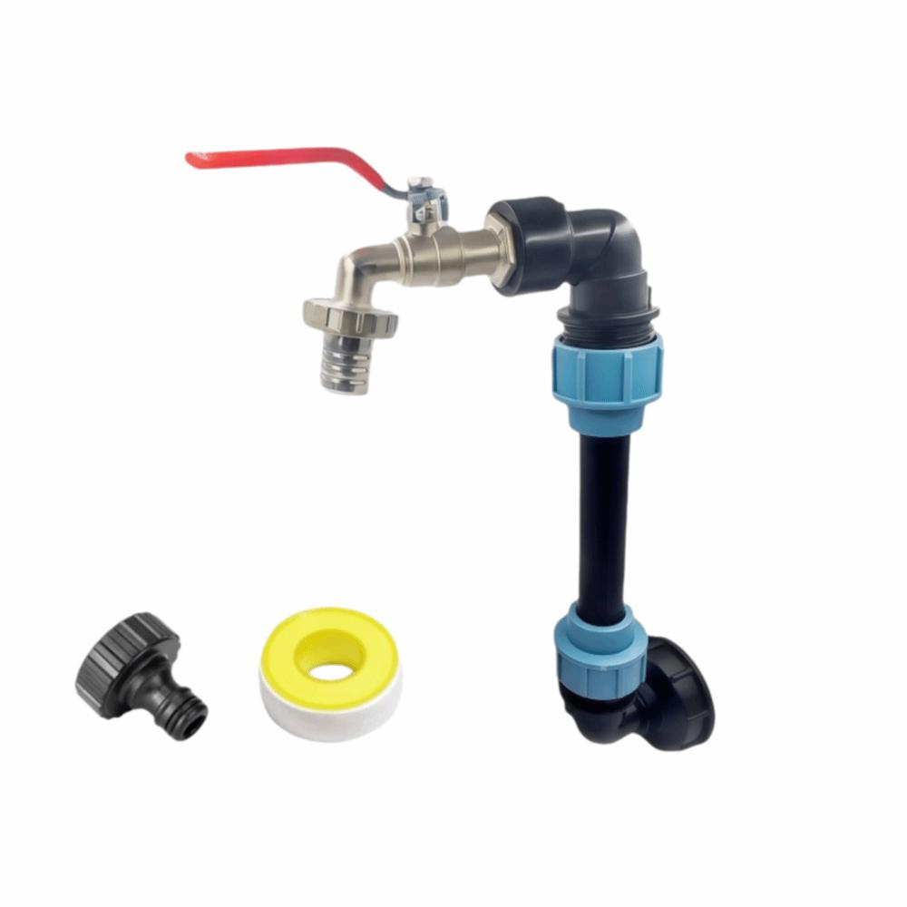 Metal Faucet Faucet Adapter Connection Kit IBC Barrel Heightening Faucet Kit Gardening Buckets