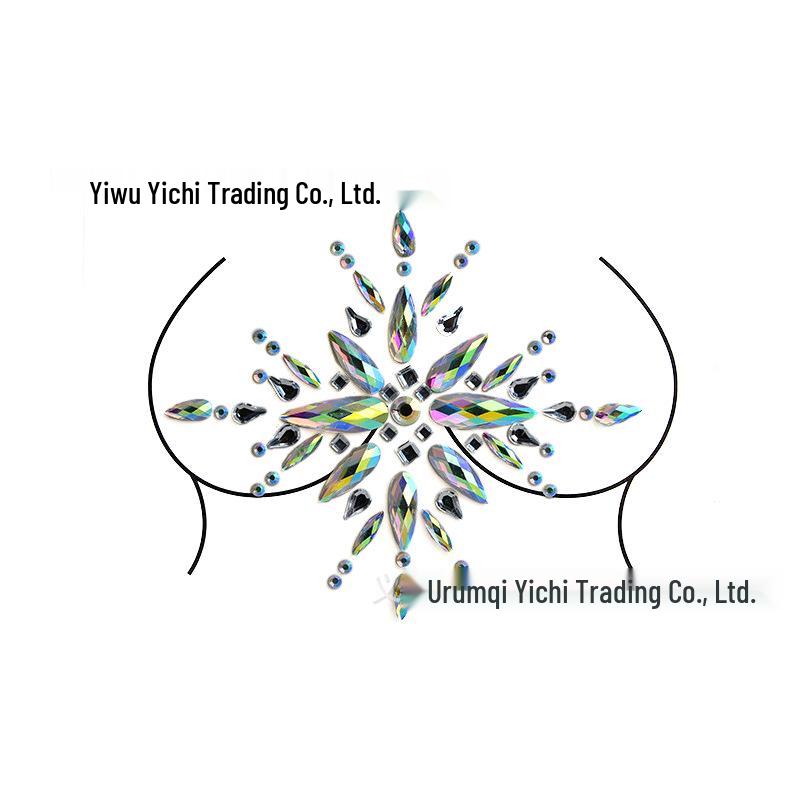 Блестящие тату-наклейки для макияжа и украшения груди на карнавал