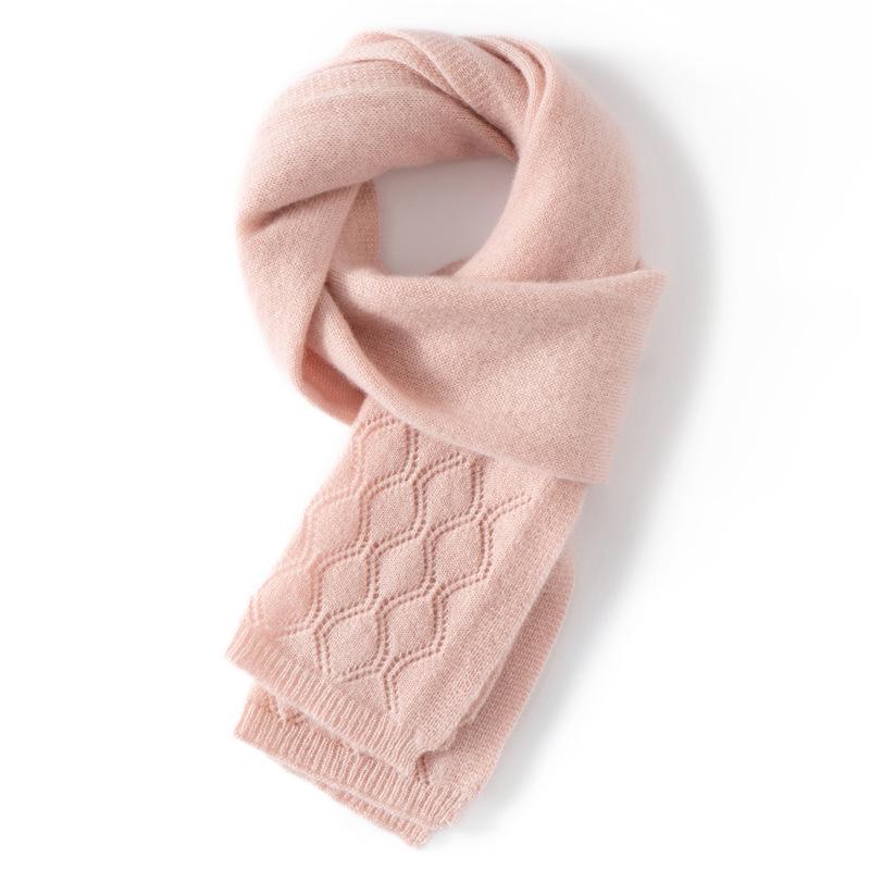 Women's 100% Pure Cashmere Scarf - Warm, Versatile Knit for Autumn/Winter Fashion