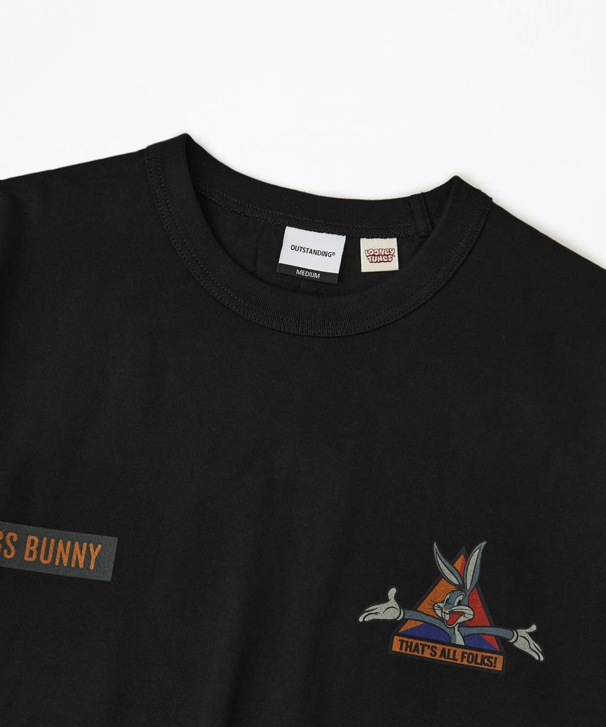 ВЫДАЮЩАЯСЯ футболка [Looney Tunes] с коротким рукавом(Багз Банни)_Черный
