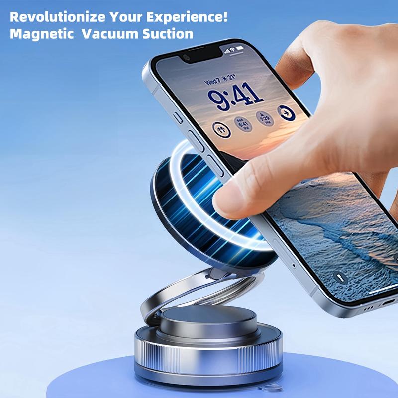 360 Adjustable Vacuum Magnetic Phones Holder Suction Cup Phone Mount for Magsafe Portable Cell Phone Holder for Cars Makeup Gym