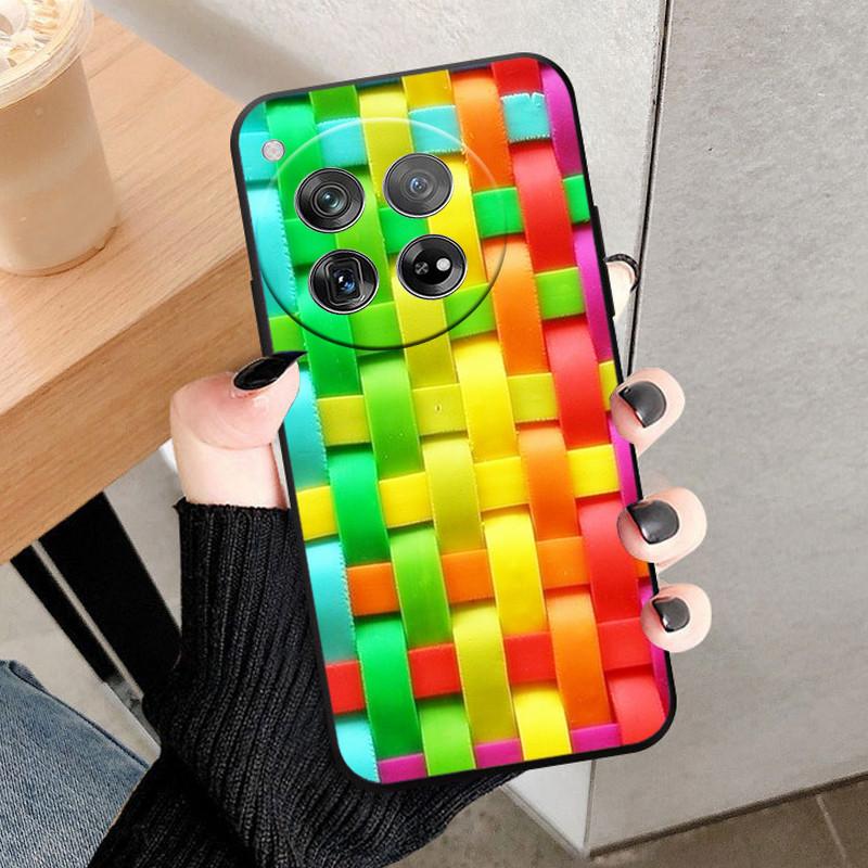 For OnePlus 12 Case Cover For OnePlus12 Fundas New Black Soft Silicone TPU Protective Phone Case For One Plus 12 Bumper Coque