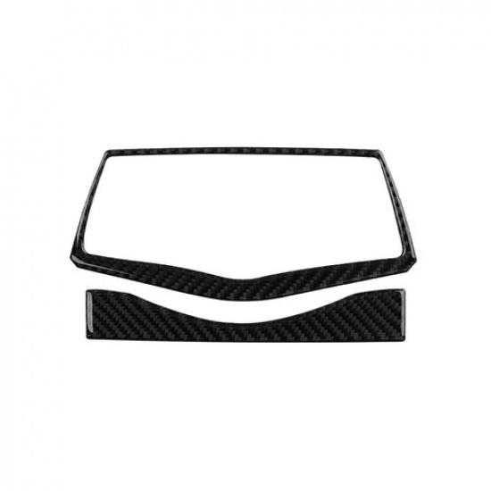 Carbon Fiber GPS Navigation Control Panel Cover Trim For Nissan 370Z 2009-