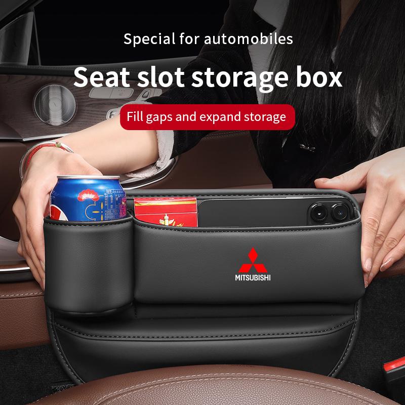 sdzh1 Car Seat Gap Multifunction Storage Box Seat Gap Cup Holder For Mitsubishi Outlander Pajero Asx Lancer Evolution X Ralliart L200