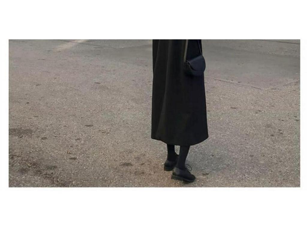 Женское черное шерстяное пальто средней длины выше колена, в стиле Хепберн, корейское, свободного кроя, в стиле мори, готовое к зиме.