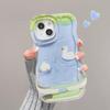 Ins Swimming Duck Suitable for Iphone16 IPhone Case 15 Cute Anti-fall 14 Double Stand 13 Summer 12