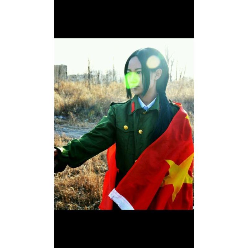 Китайская военная форма Косплей Костюм, Ось Хеталия Ретро Аниме Наряд для Сценического Выступления