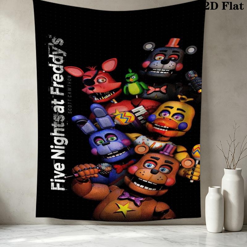 Horror Night Bears Wall Tapestry Aesthetic Wall Hanging Printed Fabric Blanket Decorative Tapestries for Bedroom Living Room Home Decor