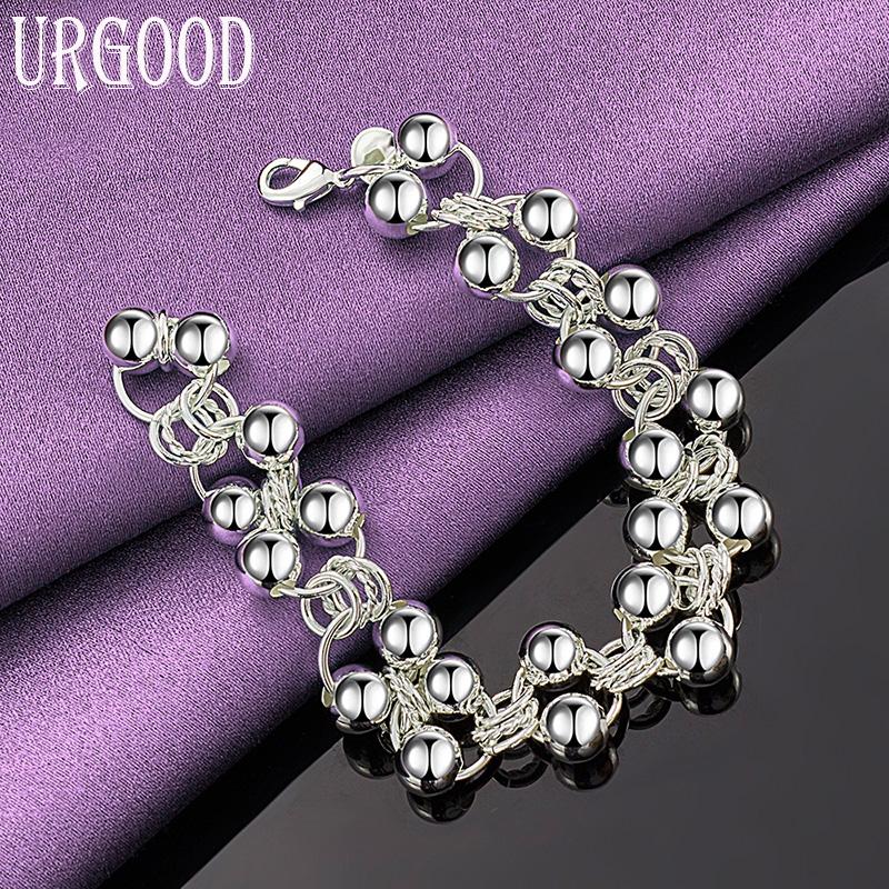 Браслет из стерлингового серебра 925 пробы с романтическими виноградными бусинами, подарочные модные украшения
